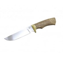 Нож Галеон, ст.65х13, литье, рукоять из ценных пород дерева (0997)