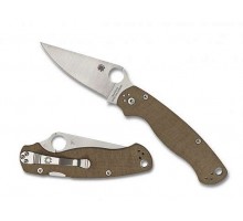 Нож Spyderco PARA MILITARY2 CPM CRU-WEAR Плейн Коричневый C81MPCW2