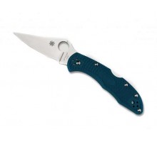 Нож Spyderco DELICA4 K390 Плейн Синий C11FPK390
