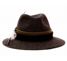 Шляпа с пером Lodenhut 1013 grey 57