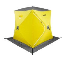 Палатка зимняя Куб 1,8х1,8 желтый/серый (HS-WSC-180YG) Helios