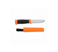 НОЖ ФИКСИРОВАННЫЙ MORAKNIV 2000 ORANGE КЛИНОК STAINLESS STEEL РУКОЯТЬ РЕЗИНА ОРАНЖЕВАЯ