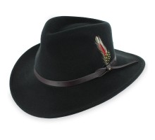 Черная шляпа Western Outback Hat Crushable