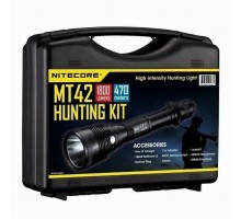 Комплект охотничий в кейсе Nitecore MT42 Hunting Kit 17770 фонарь,тактическая кнопка,крепление на ствол,цветовые фильтры