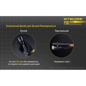 Комплект охотничий в кейсе Nitecore P30 Hunting Kit 16107 фонарь,тактическая кнопка,крепление на ствол,цветовые фильтры