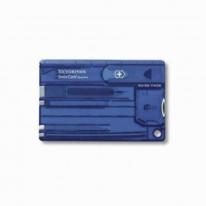 Швейцарская карта Victorinox Swiss Card Quattro Sapphire 14 функций синяя (0.7222.T2)