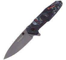 НОЖ СКЛАДНОЙ BOKER MAGNUM SCREAMING SKULL СТАЛЬ 7CR17MOV РУКОЯТЬ СТАЛЬ