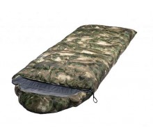 Спальный мешок TRAVELLER camo L-zip от -12С (с подголовником 230х90 см)