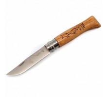 Нож Opinel серии Tradition Animalia №08, клинок 8,5см, кабан