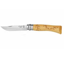 Нож Opinel серии Tradition Nature №07, рисунок - листья