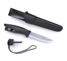 Нож Morakniv Companion Spark, с огнивом, чёрный